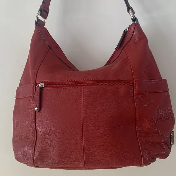 NWOT Tignanello red genuine leather hobo lab - Picture 8 of 8
